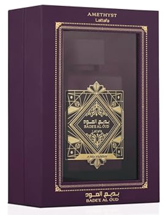 Lattafa Bade'e Al Oud Amatista para Eau de Parfum en espray unisex, 3.4 onzas