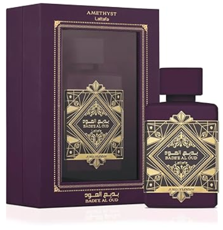 Lattafa Bade'e Al Oud Amatista para Eau de Parfum en espray unisex, 3.4 onzas